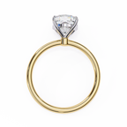 Yellow Gold Cushion Cut Solitaire Diamond Engagement Ring