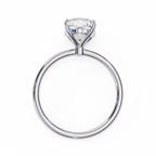 White Gold Cushion-Cut Diamond Solitaire Engagement Ring