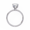White Gold Cushion-Cut Diamond Solitaire Engagement Ring