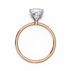 Rose Gold Cushion Cut Solitaire Diamond Engagement Ring