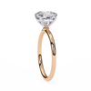 Rose Gold Cushion Cut Solitaire Diamond Engagement Ring