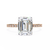 Rose Gold Emerald Cut Diamond Ring