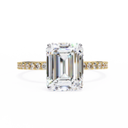 Yellow Gold Emerald Cut Diamond Ring