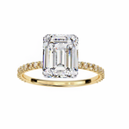 Yellow Gold Emerald Cut Diamond Ring