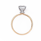 Rose Gold Emerald Cut Diamond Ring