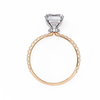 Rose Gold Emerald Cut Diamond Ring