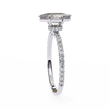 White Gold Marquise Diamond Solitaire Pavé Engagement Ring