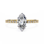 Yellow Gold Marquise Cut Diamond Ring