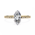 Yellow Gold Marquise Cut Diamond Ring