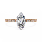 Rose Gold Marquise Cut Diamond Ring