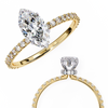 Yellow Gold Marquise Cut Diamond Ring