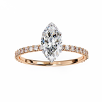 Rose Gold Marquise Cut Diamond Ring