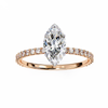 Rose Gold Marquise Cut Diamond Ring
