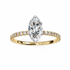 Yellow Gold Marquise Cut Diamond Ring