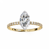 Yellow Gold Marquise Cut Diamond Ring