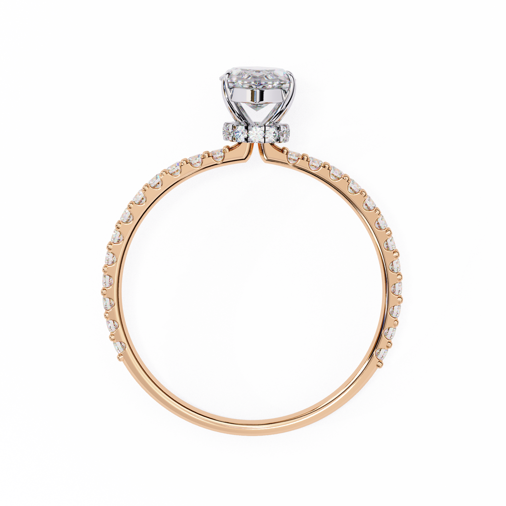 Rose Gold Marquise Cut Diamond Ring