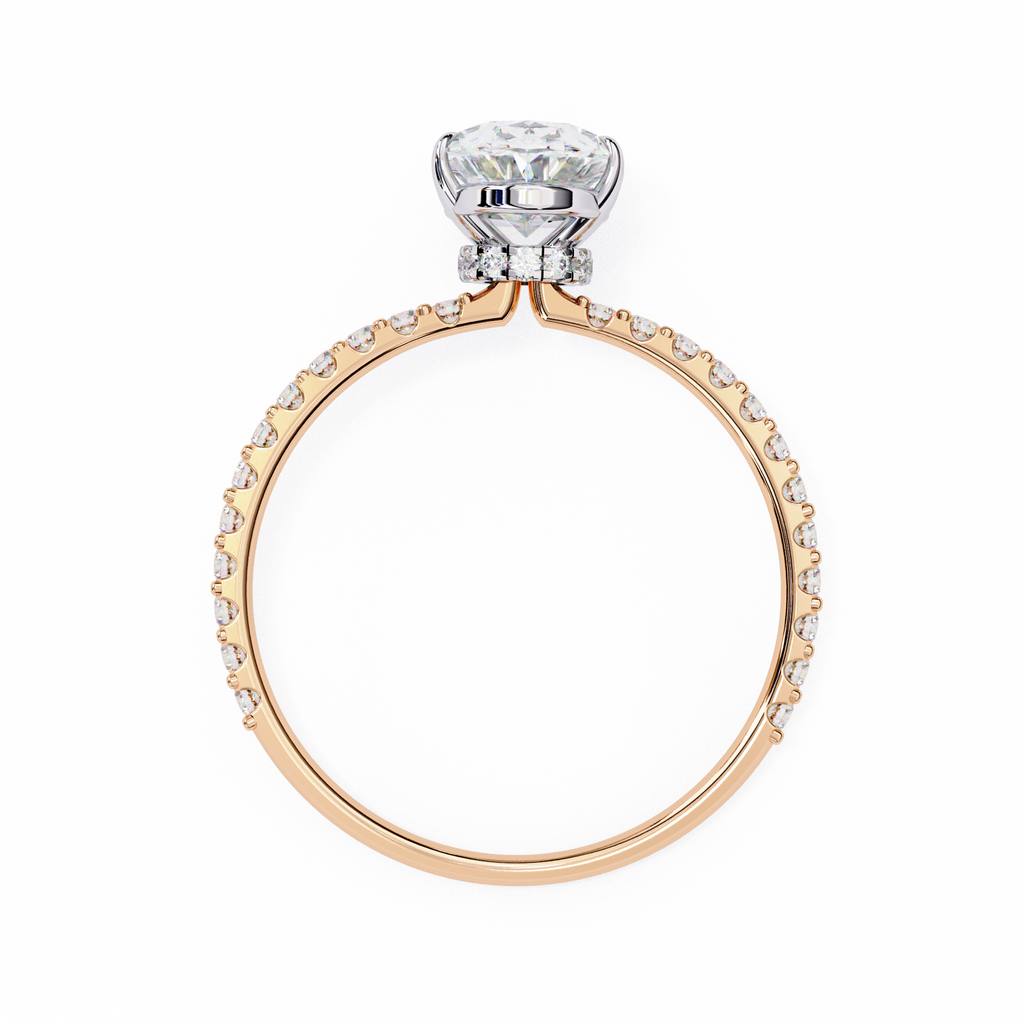 Rose Gold Oval Cut Diamond Ring