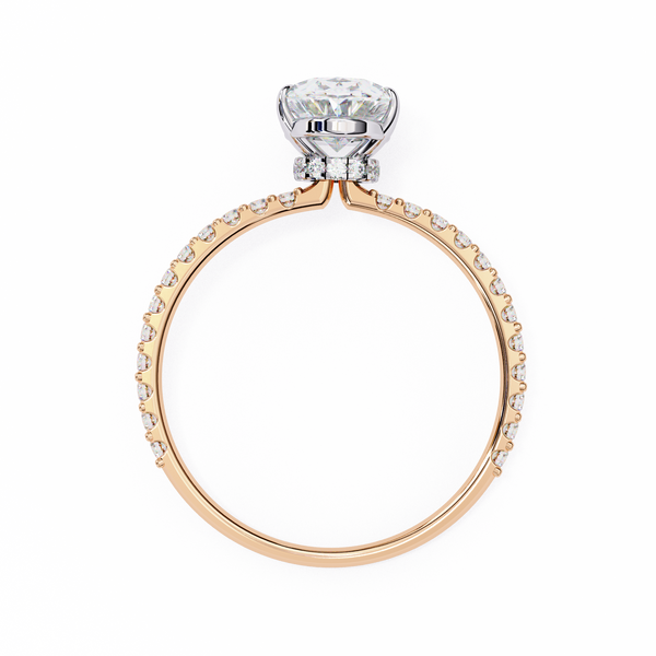 Rose Gold Oval Cut Diamond Ring