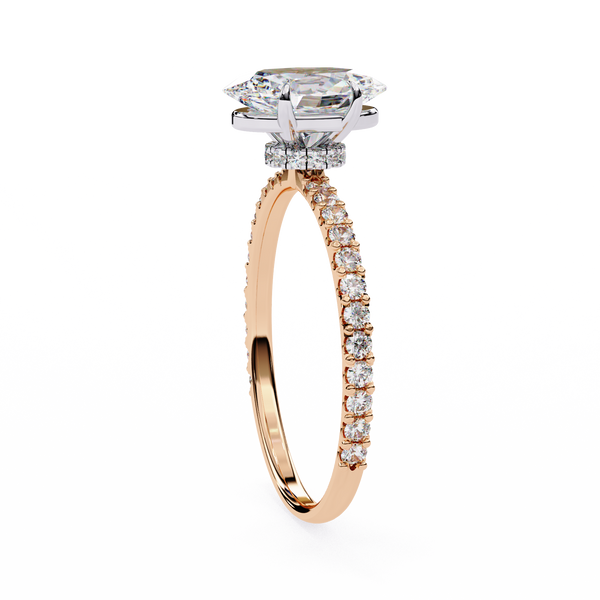 Rose Gold Oval Cut Diamond Ring