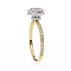 Yellow Gold Oval Cut Diamond Ring