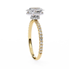 Yellow Gold Oval Cut Diamond Ring
