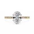 Yellow Gold Oval Cut Diamond Ring