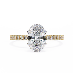 Yellow Gold Oval Cut Diamond Ring