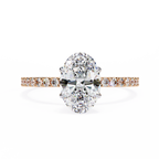 Rose Gold Oval Cut Diamond Ring