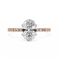 Rose Gold Oval Cut Diamond Ring