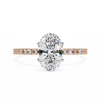 Rose Gold Oval Cut Diamond Ring