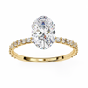 Yellow Gold Oval Cut Diamond Ring