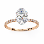 Rose Gold Oval Cut Diamond Ring
