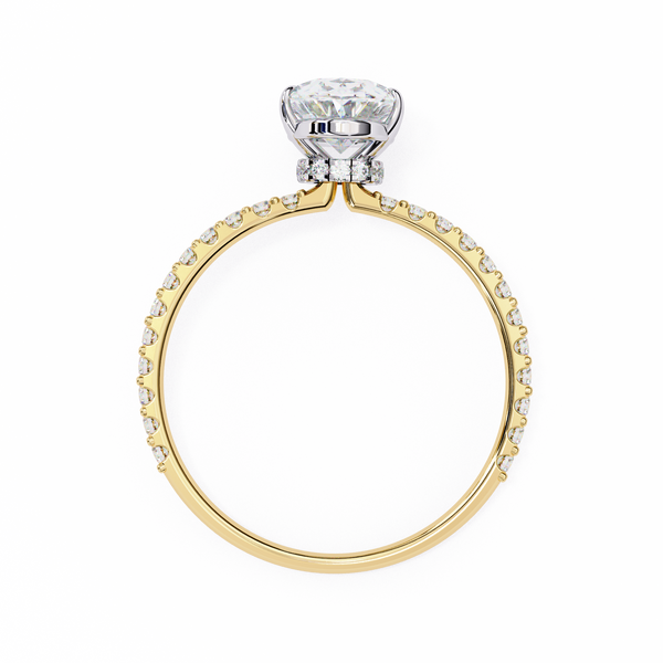 Yellow Gold Oval Cut Diamond Ring