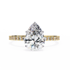 Yellow Gold Pear Cut Diamond Ring