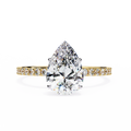 Yellow Gold Pear Cut Diamond Ring