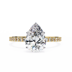 Yellow Gold Pear Cut Diamond Ring