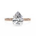 Rose Gold Pear Cut Diamond Ring