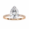 Rose Gold Pear Cut Diamond Ring