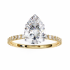 Yellow Gold Pear Cut Diamond Ring