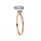 Rose Gold Pear Cut Diamond Ring