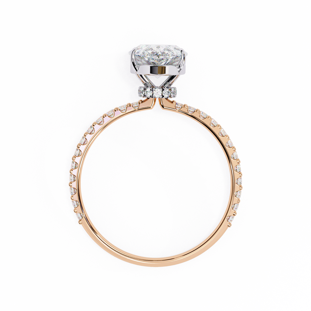 Rose Gold Pear Cut Diamond Ring