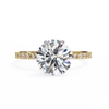 Yellow Gold Round Brilliant Diamond Ring