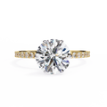Yellow Gold Round Brilliant Diamond Ring