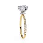 Yellow Gold Round Brilliant Diamond Ring