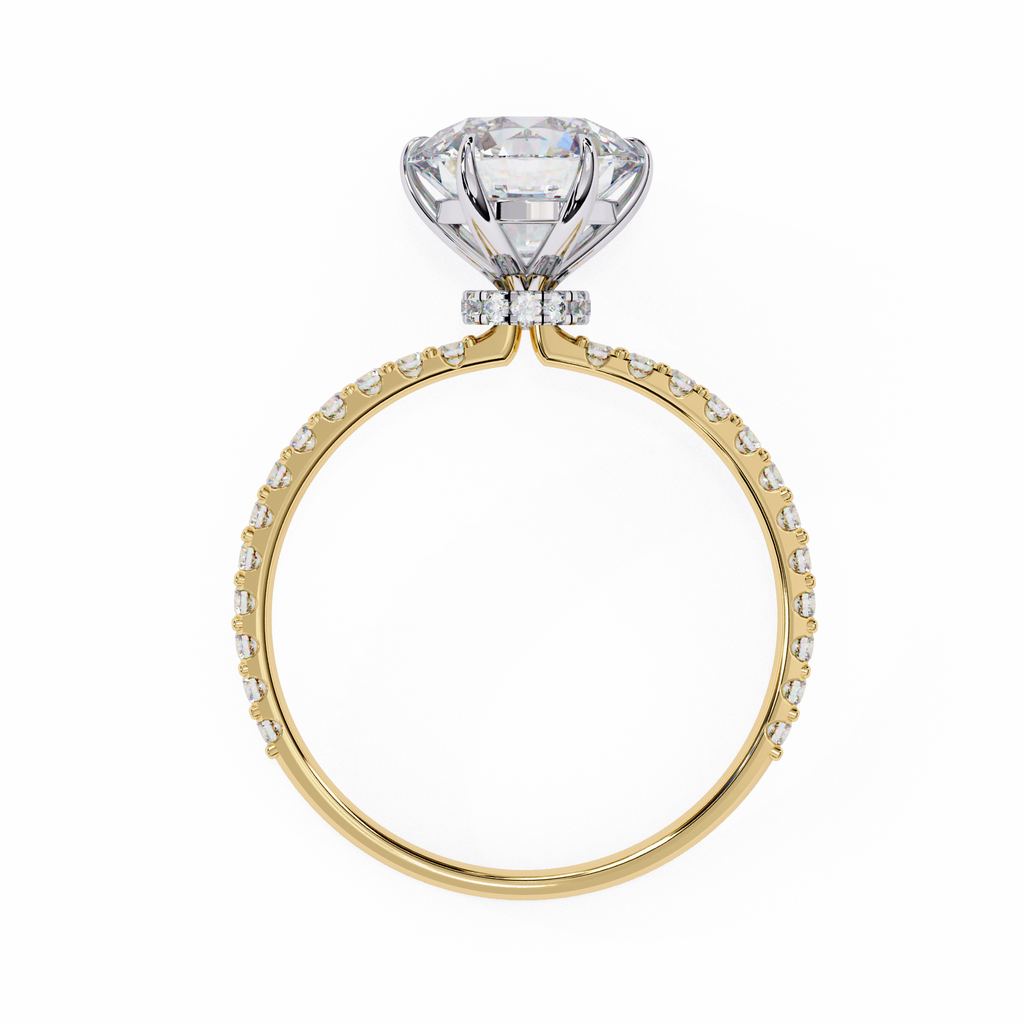 Yellow Gold Round Brilliant Diamond Ring