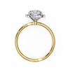 Yellow Gold Cushion Cut Halo Diamond Engagement Ring