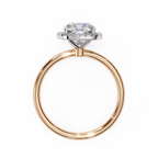 Rose Gold Cushion Cut Halo Diamond Engagement Ring
