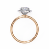 Rose Gold Cushion Cut Halo Diamond Engagement Ring