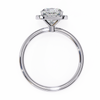 White Gold Cushion-Cut Diamond Halo Solitaire Engagement Ring
