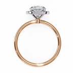 Rose Gold Cushion Cut Halo Diamond Engagement Ring